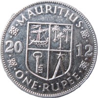 Монета Маврикий 1 рупия 2012