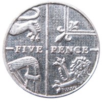 Великобритания 5 пенсов 2013