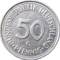 Германия (ФРГ) 50 пфеннигов 1975