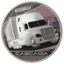 Монета Тувалу 1 доллар 2010 Короли дорог Грузовики - Freightliner Cascadia