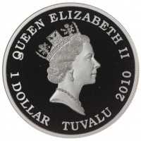 Монета Тувалу 1 доллар 2010 Короли дорог Грузовики - Freightliner Cascadia
