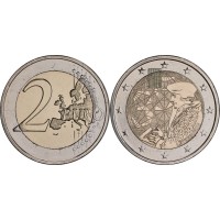 Монета Люксембург 2 евро 2022 Эразмус