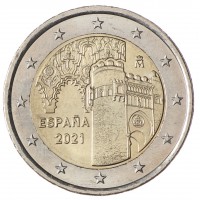 Монета Испания 2 евро 2021 Толедо