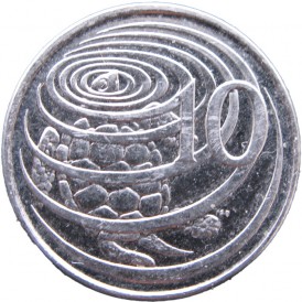Монета Каймановы острова 10 центов 2005