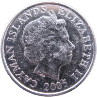 Монета Каймановы острова 10 центов 2005