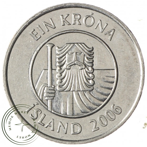 Исландия 1 крона 2006