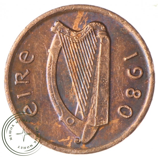 Ирландия 1/2 пенни 1980