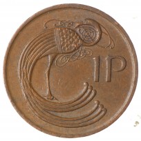 Монета Ирландия 1 пенни 1982
