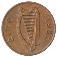 Монета Ирландия 1 пенни 1982