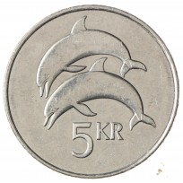 Монета Исландия 5 крон 2008