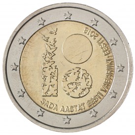 Эстония 2 евро 2018 100 лет Республике