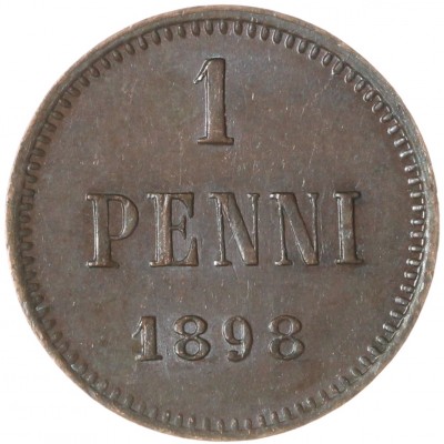 Монета 1 пенни 1898