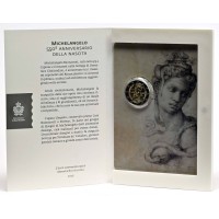 Сан-Марино 2 евро 2025 Микеланджело Буонарроти (буклет)