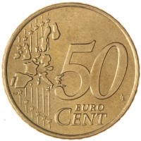 Монета Греция 50 евроцентов 2002