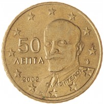 Монета Греция 50 евроцентов 2002