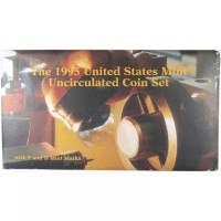 США годовой набор из 10 монет 1995 года с различными знаками монетного двора
