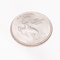 Монета США 25 центов 2007 Вайоминг