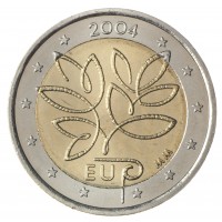 Монета Финляндия 2 евро 2004 Расширение ЕС