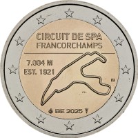 Монета Бельгия 2 евро 2025 Спа-Франкоршам (Буклет)
