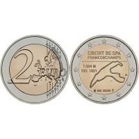 Монета Бельгия 2 евро 2025 Спа-Франкоршам (Буклет)