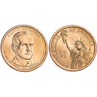 Монета США 1 доллар 2014 Калвин Кулидж