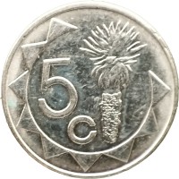 Монета Намибия 5 центов 2002