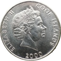 Монета Острова Кука 5 центов 2000