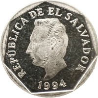 Монета Сальвадор 5 сентаво 1994