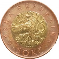 Монета Чехия 50 крон 2009
