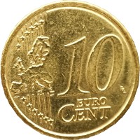 Монета Австрия 10 евроцентов 2016