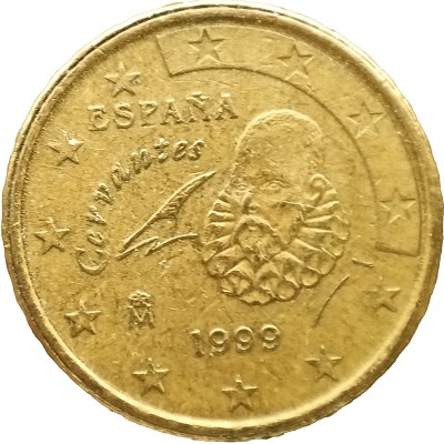 Монета Испания 10 евроцентов 1999