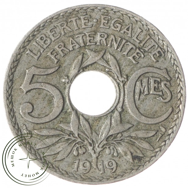Франция 5 сентим 1919