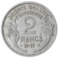 Монета Франция 2 франка 1947