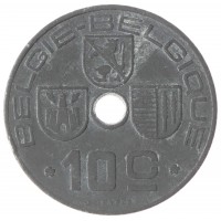 Монета Бельгия 10 сентим 1944