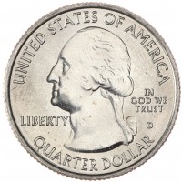 Монета США 25 центов 2012 Национальный исторический парк Чако