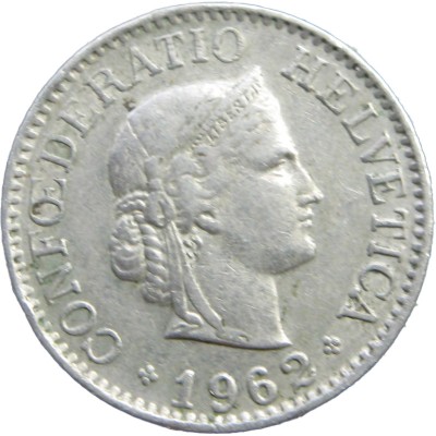 Швейцария 10 раппенов 1962