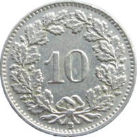 Швейцария 10 раппенов 1962