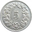 Швейцария 5 раппенов 1957
