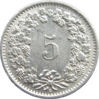 Швейцария 5 раппенов 1969