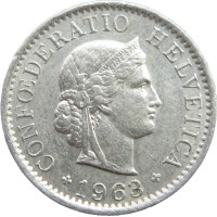 Швейцария 5 раппенов 1963