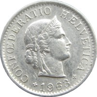 Швейцария 5 раппенов 1963