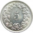 Швейцария 5 раппенов 1970
