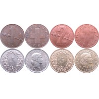 Набор монет Швейцарии (4 монеты)