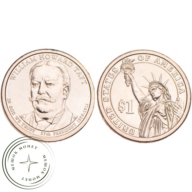 США 1 доллар 2013 Уильям Тафт