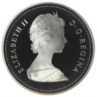 Монета Канада 1 доллар 1984 150 лет Торонто Индеец