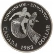 Канада 1 доллар 1983 XII Универсиада в Эдмонтоне