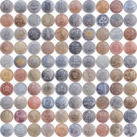 Набор монет мира без повторов 340 монет из 95 стран