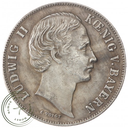 Копия 1 талер 1866 Людвиг 2 Бавария