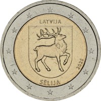 Монета Латвия 2 евро 2025 Селия