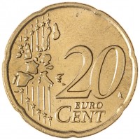 Монета Греция 20 евроцентов 2002